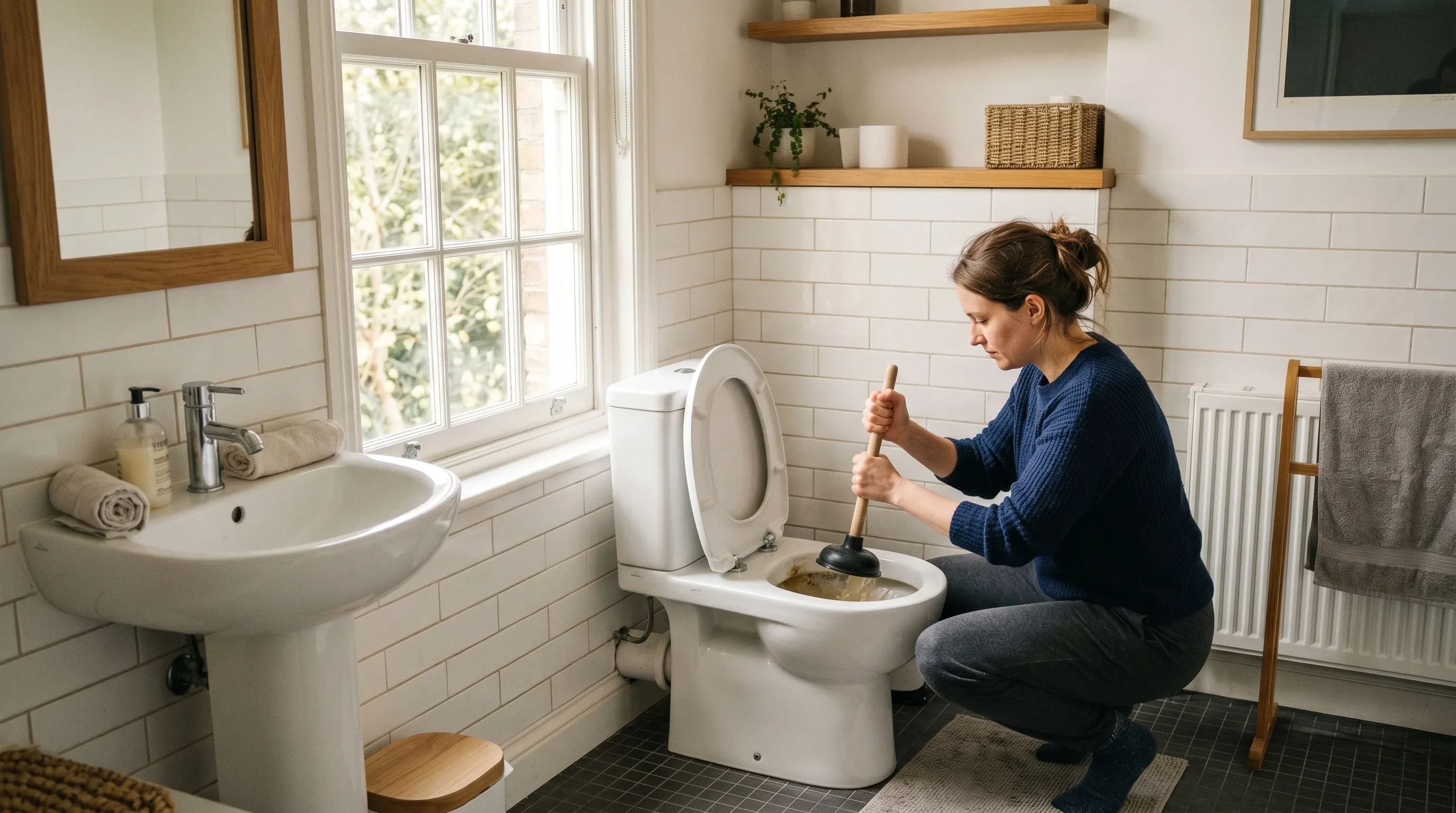 Toilette verstopft: Was tun? Soforthilfe vom Installateur